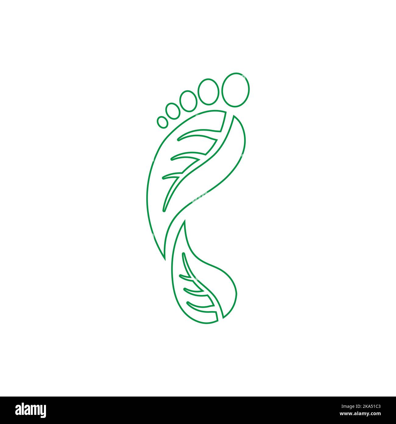 Design concettuale Carbon Footprint. Illustrazione vettoriale. Illustrazione Vettoriale