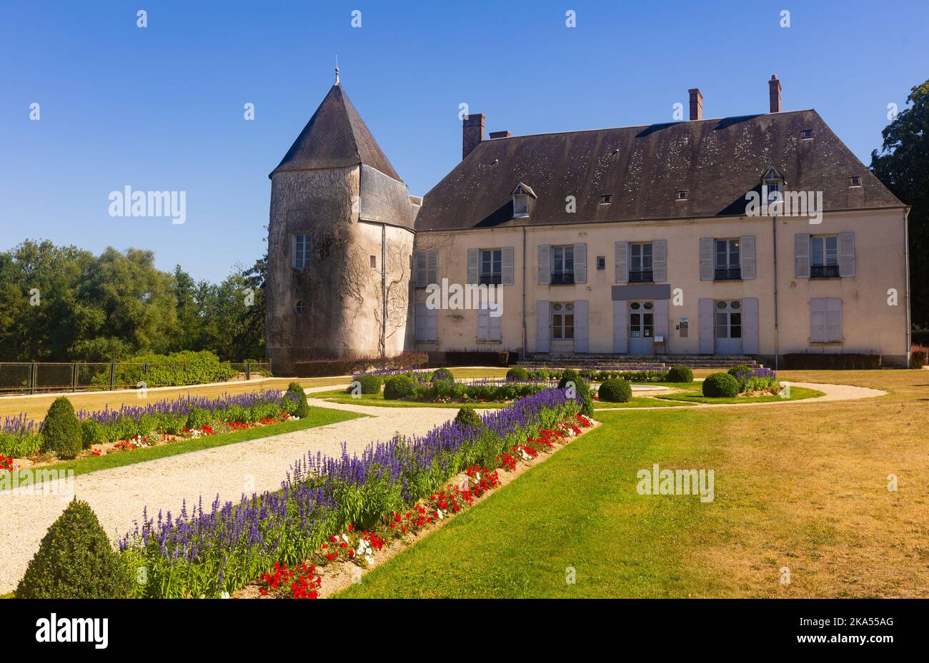 Castello di Saint-Maur a Argent-sur-Sauldre, Francia Foto Stock