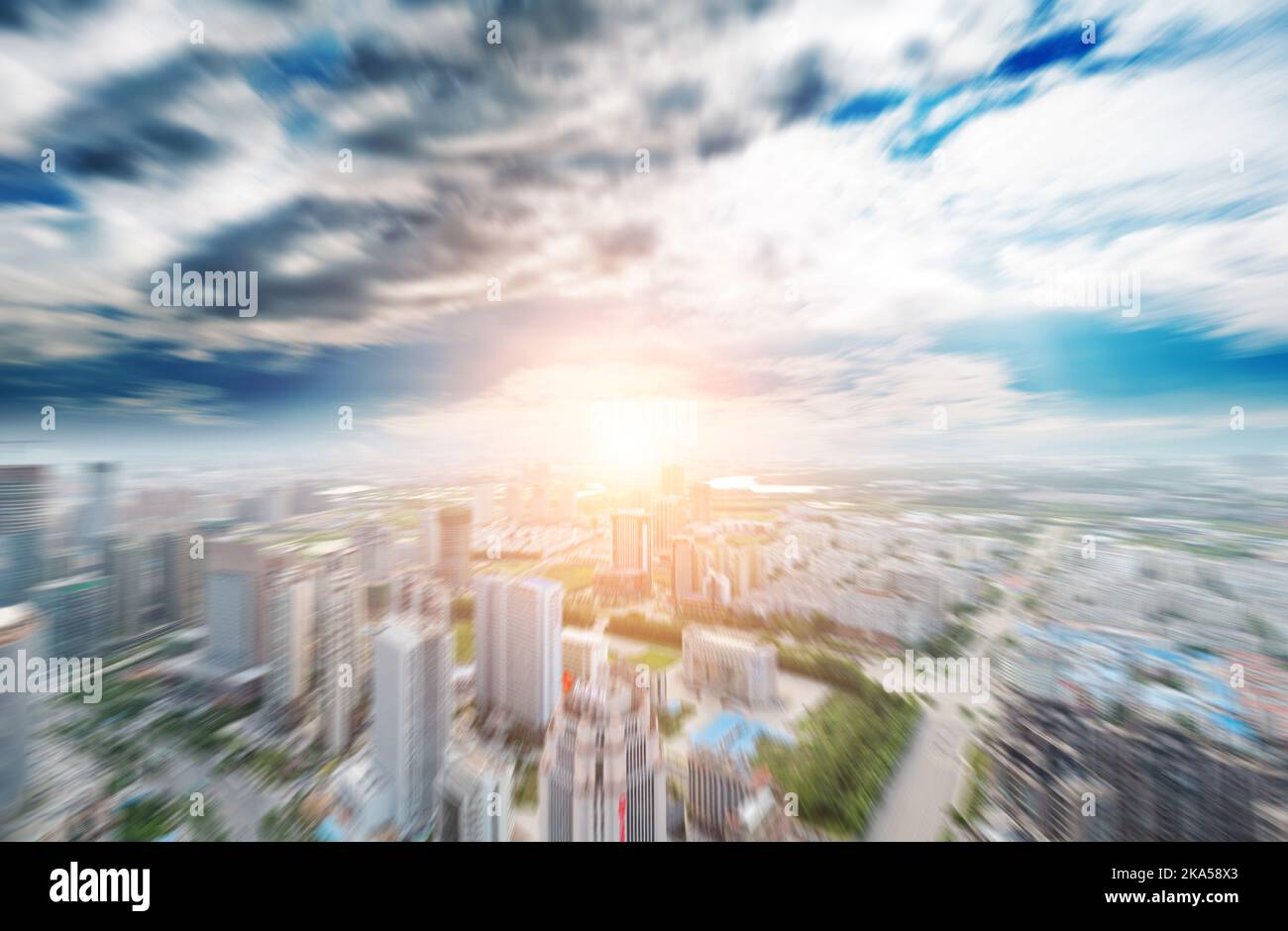 Vista aerea della città Foto Stock