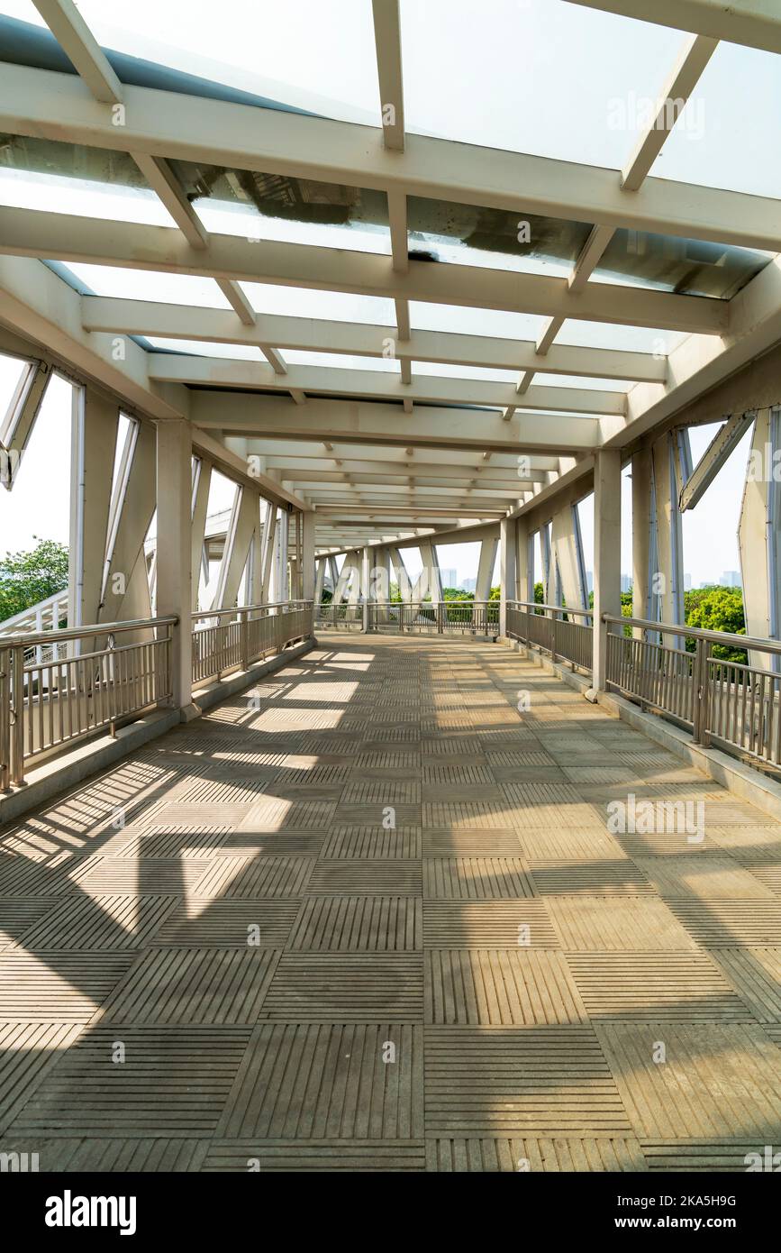 Ponte, pedoni e corsie di veicoli non motorizzati Foto Stock