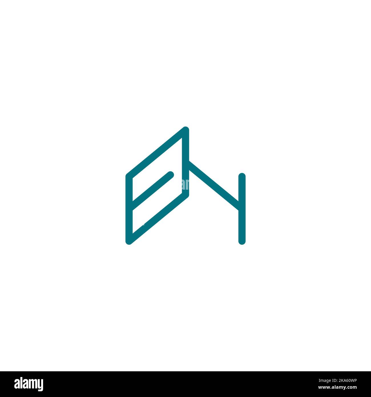 Logo EH Initial Design, icona EH Illustrazione Vettoriale