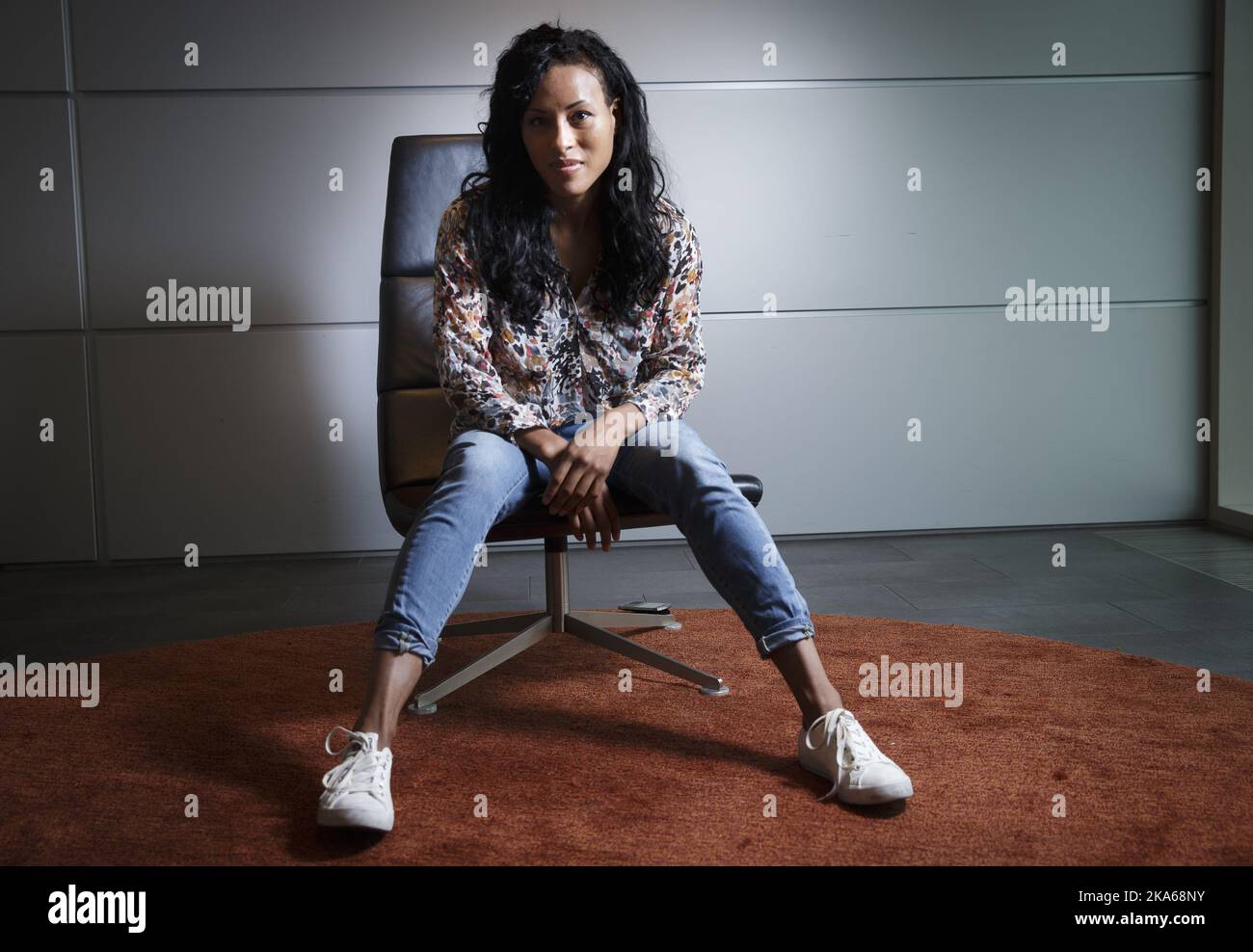 COPENAGHEN, DANIMARCA 20140914. Cecilia Braekhus (32) è stata superiore contro la campionessa IBF Ivana Habazin e ha vinto come prima boxer femminile la sua quarta cintura da campionato del mondo sabato sera. 'First Lady' di Bergen ha dimostrato ancora una volta di essere la migliore pugile femminile. Nella foto: Cecilia Braekhus il giorno dopo. Foto: Heiko Junge/ Foto Stock