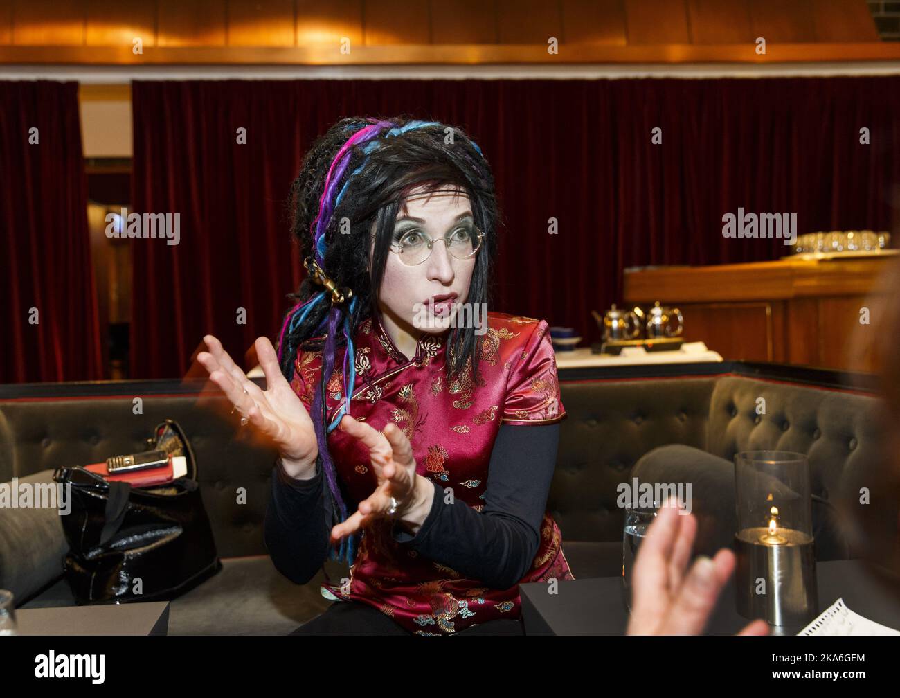 Oslo, Norvegia 20160303. Con ';norma', l'autore Sofi Oksanen ha impegnato un mix di generi e un thriller originale, un dramma di famiglia oscuro con incredibili sfumature politiche. Foto: Gorm Kallestad / NTB scanpix Foto Stock