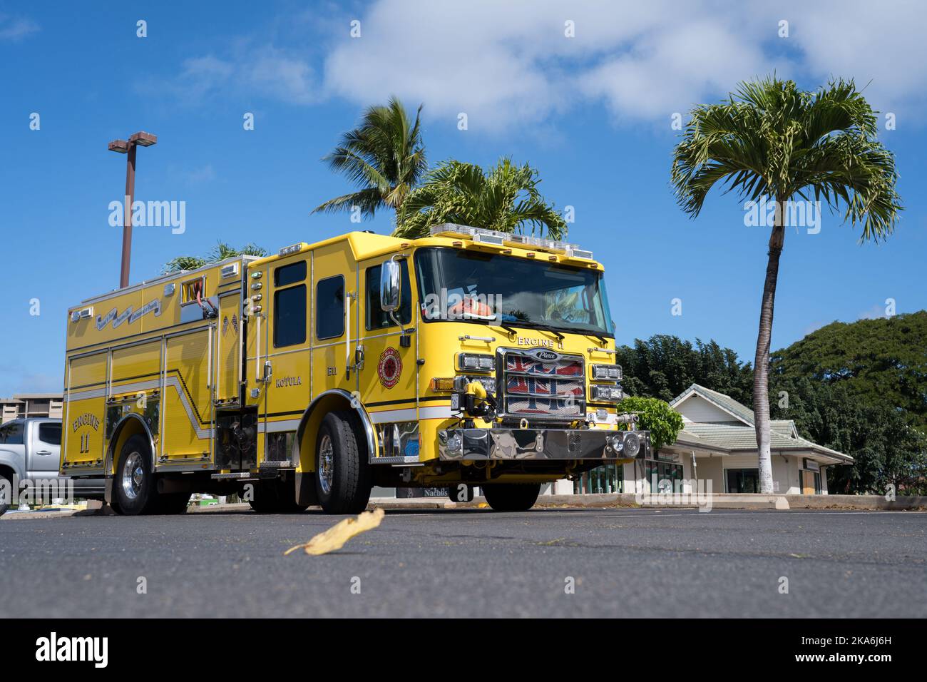 Vigile del fuoco a Maui Lahaina Hawaii Foto Stock