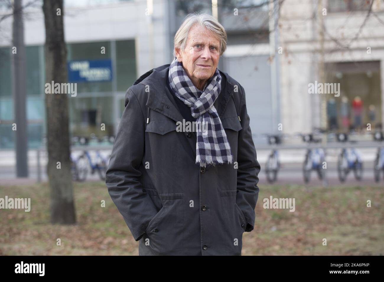 Oslo, Norvegia 20161129. Knut Falcbakken ha annunciato la transizione alla letteratura per l'intrattenimento e ora rilascia il romanzo suspense 'Gjensynet'. Foto: Terje Bendiksby / NTB scanpix Foto Stock
