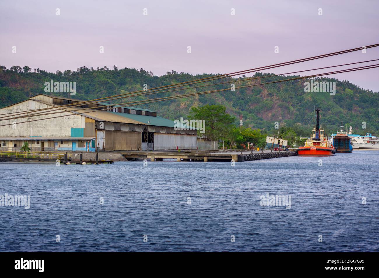 Porto e porto di Rabaul Harbour, Papua Nuova Guinea Foto Stock