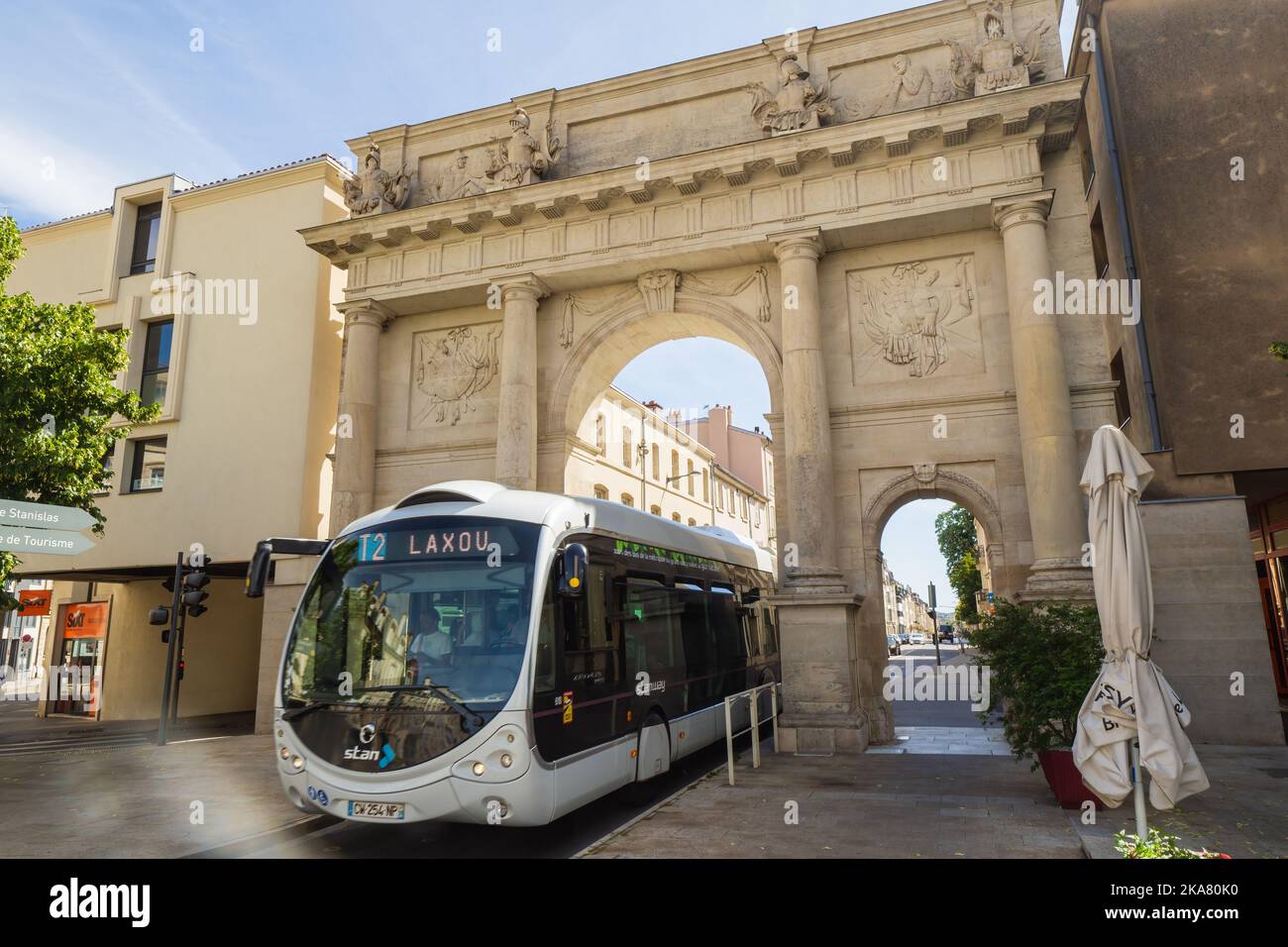 03.07.2022 Nancy, Grand Est, Francia Bus a Nancy Foto Stock