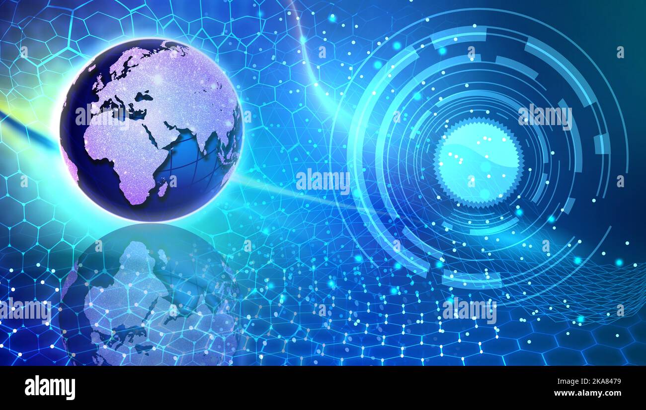 Il concetto di codifica, circuito industriale di background business. Banner sfondo. Vettore illustrazione. Vettore illustrazione. Molti usi per la pubblicità. Foto Stock