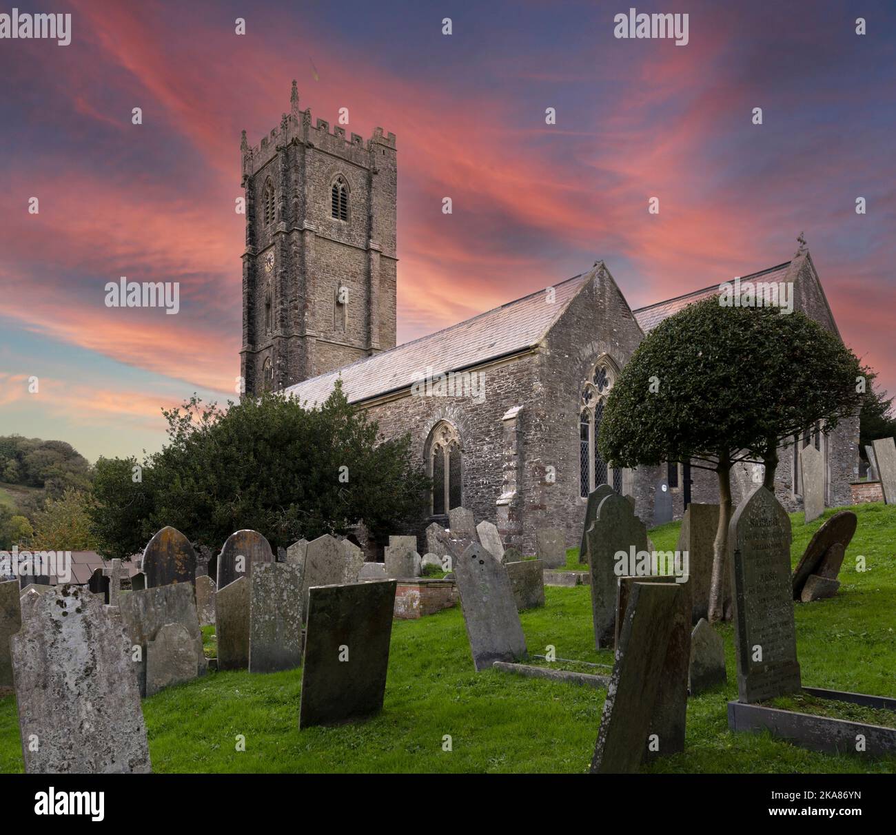 Chiesa parrocchiale di San Pietro, Berrynarbor, North Devon, Devon, England, REGNO UNITO Foto Stock