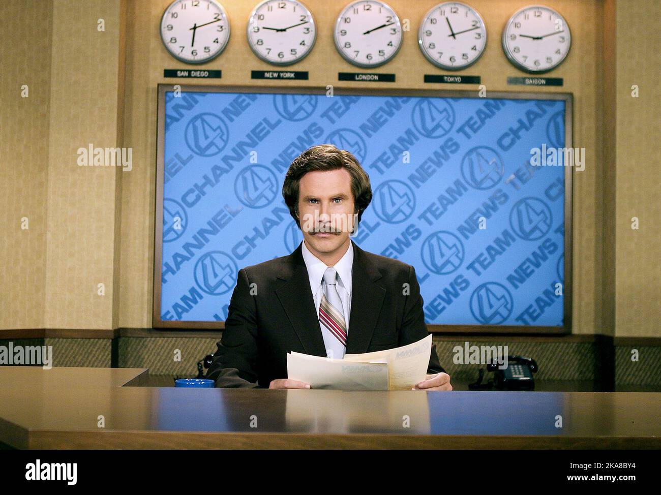 Anchorman: La leggenda di Ron Borgogna Anchorman Will Ferrell Foto Stock