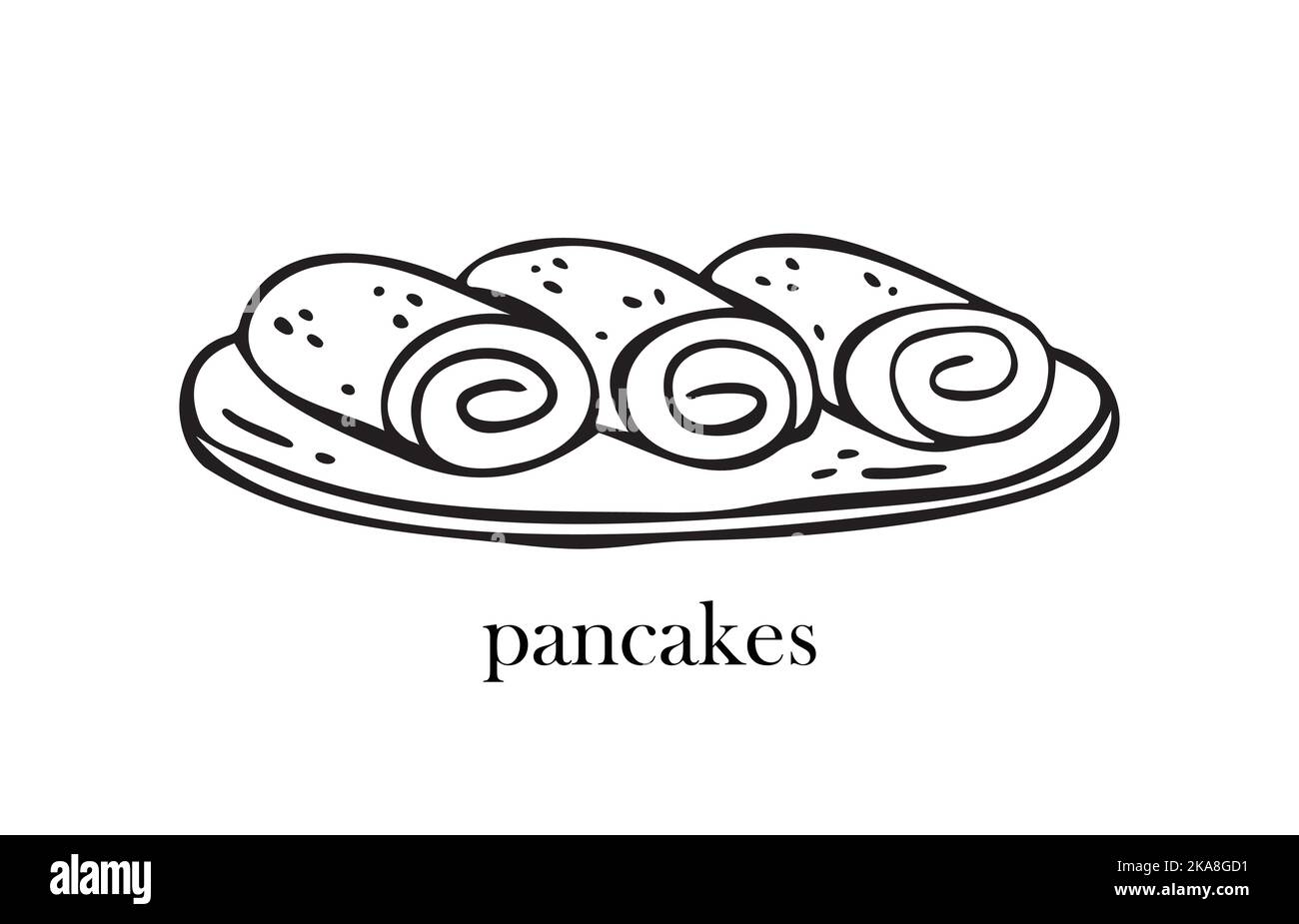 Illustrazione vettoriale del piatto di frittella armeno. Piatti per Natale e Capodanno. Illustrazione Vettoriale