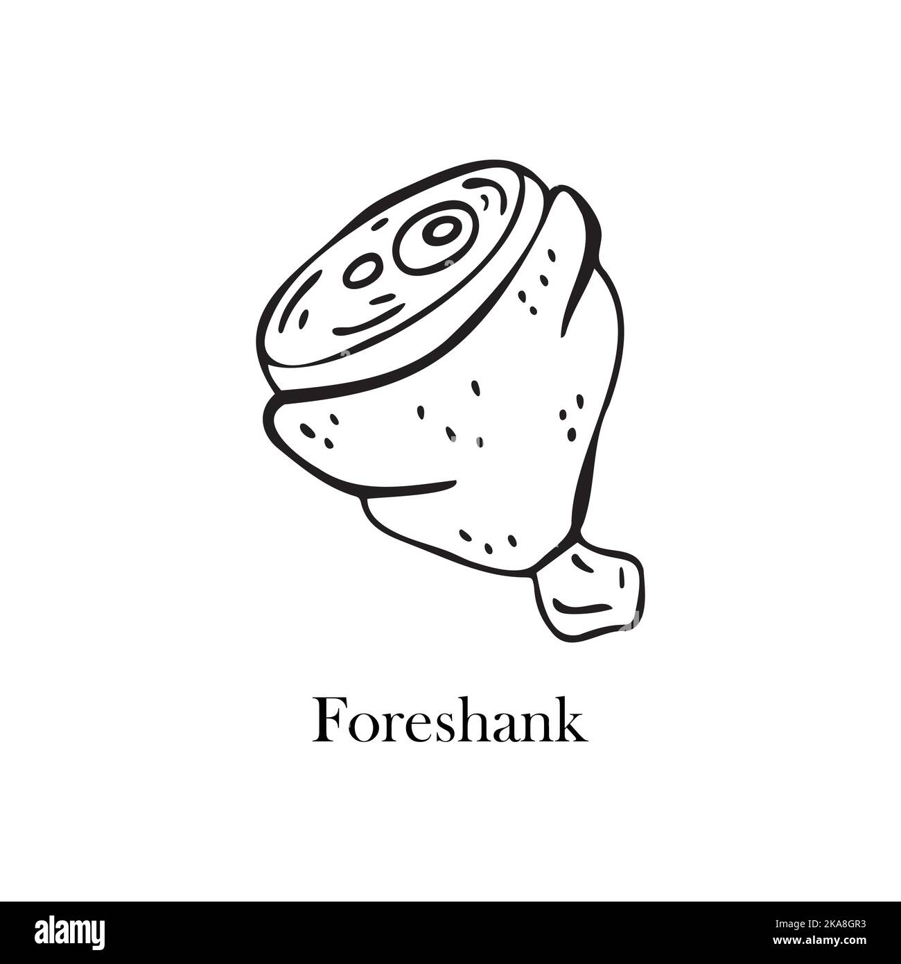 Illustrazione vettoriale di un piatto tedesco - preforhank. Piatti per Natale e Capodanno. Illustrazione Vettoriale