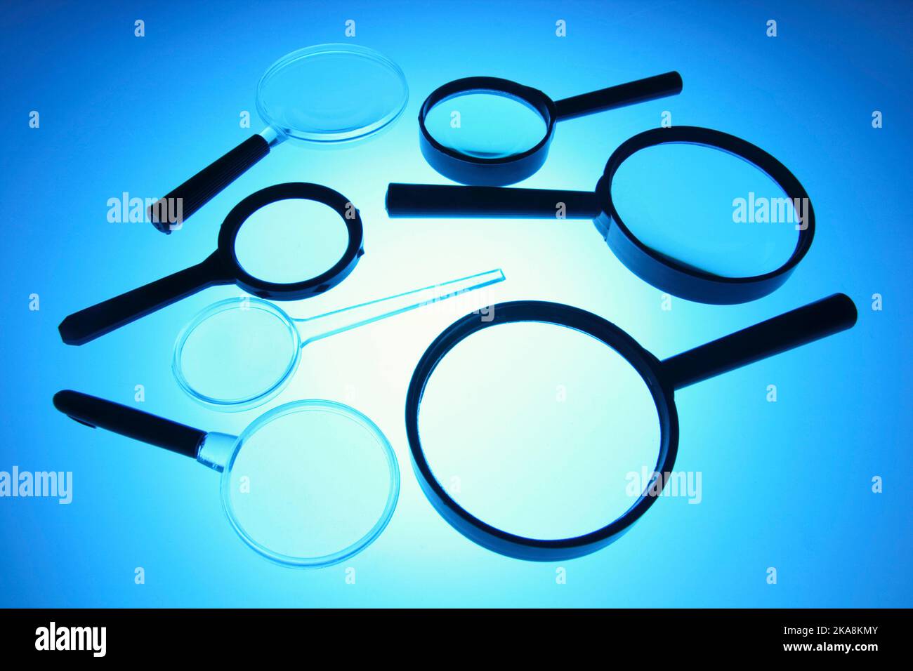 Lenti di ingrandimento Foto Stock