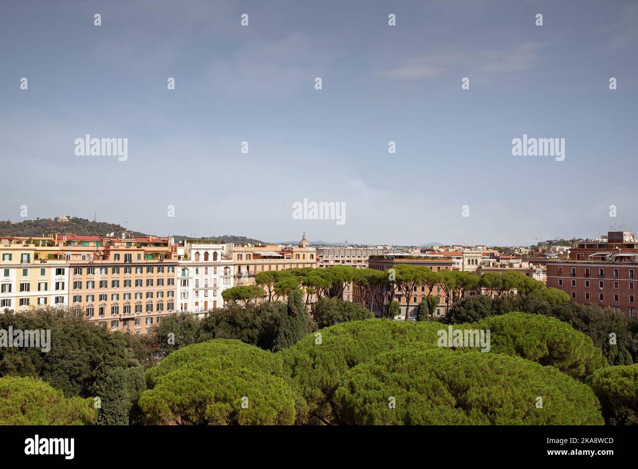 Vista panoramica della città di Roma Foto Stock
