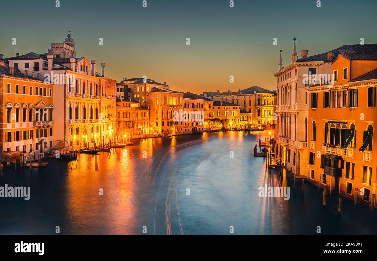 Venezia di notte Foto Stock