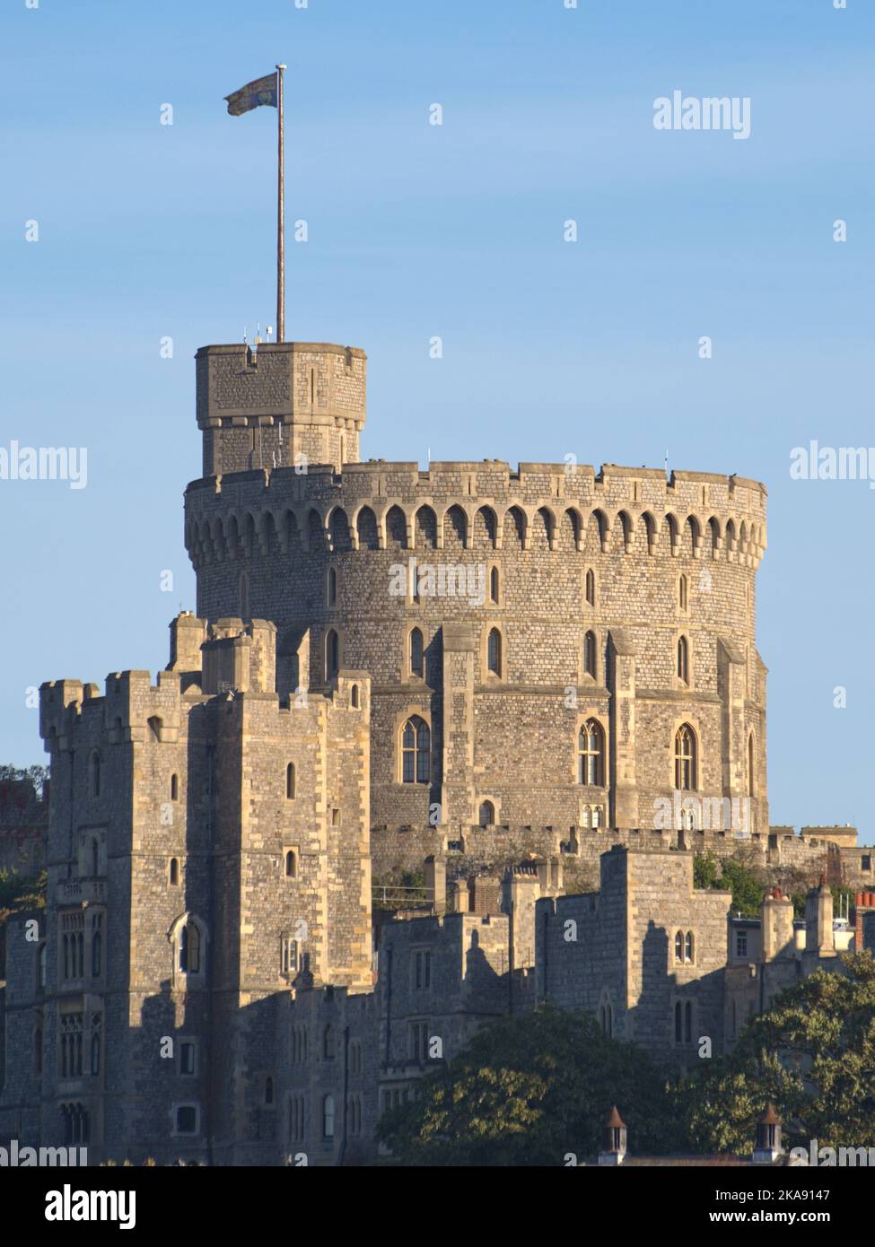 Torre rotonda del Castello di Windsor Foto Stock