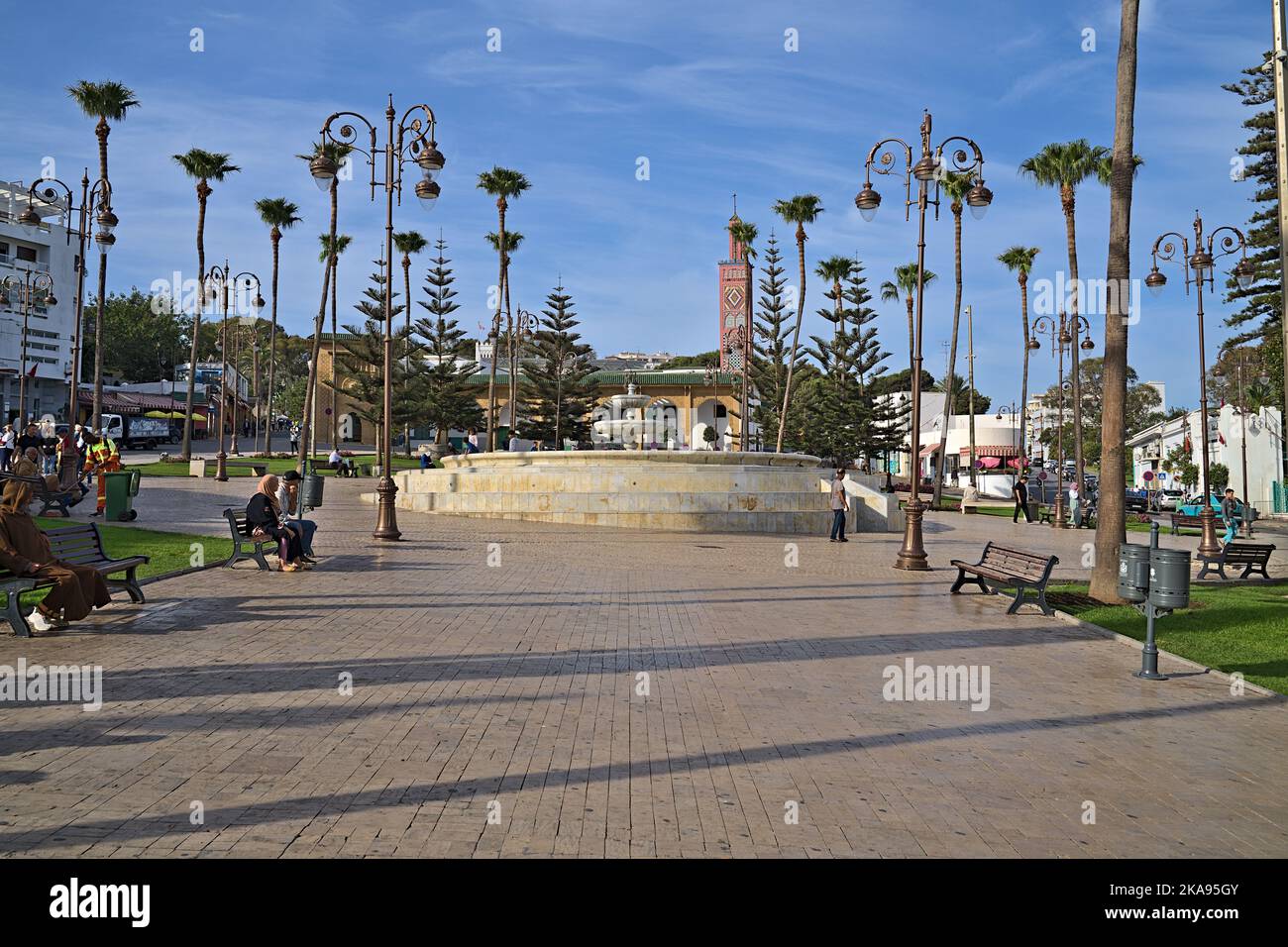 Grand Socco o piazza del mercato a Tanger Foto Stock