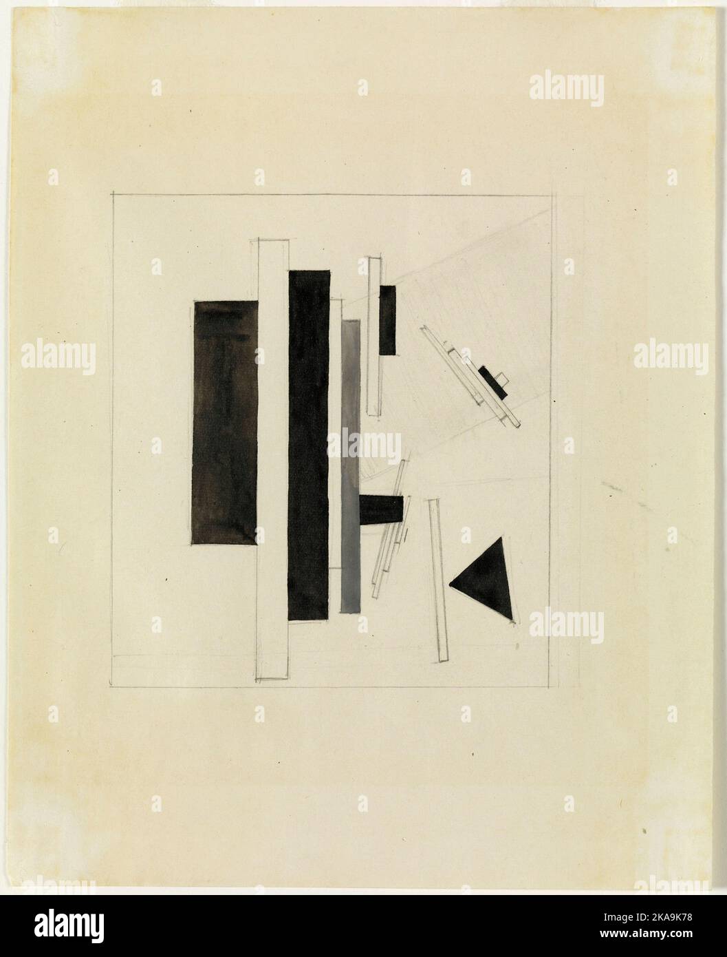 Kazimir Malevich Untitled (composizione suprematista). c. 1919-1926 Foto Stock