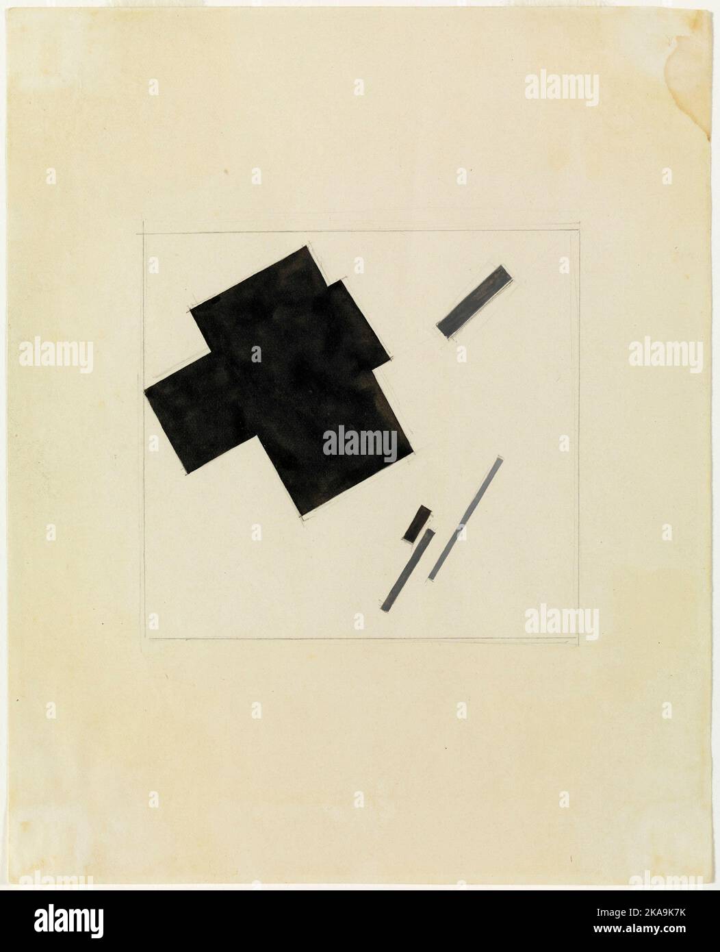 Kazimir Malevich Untitled (composizione suprematista). c. 1919-1926 Foto Stock