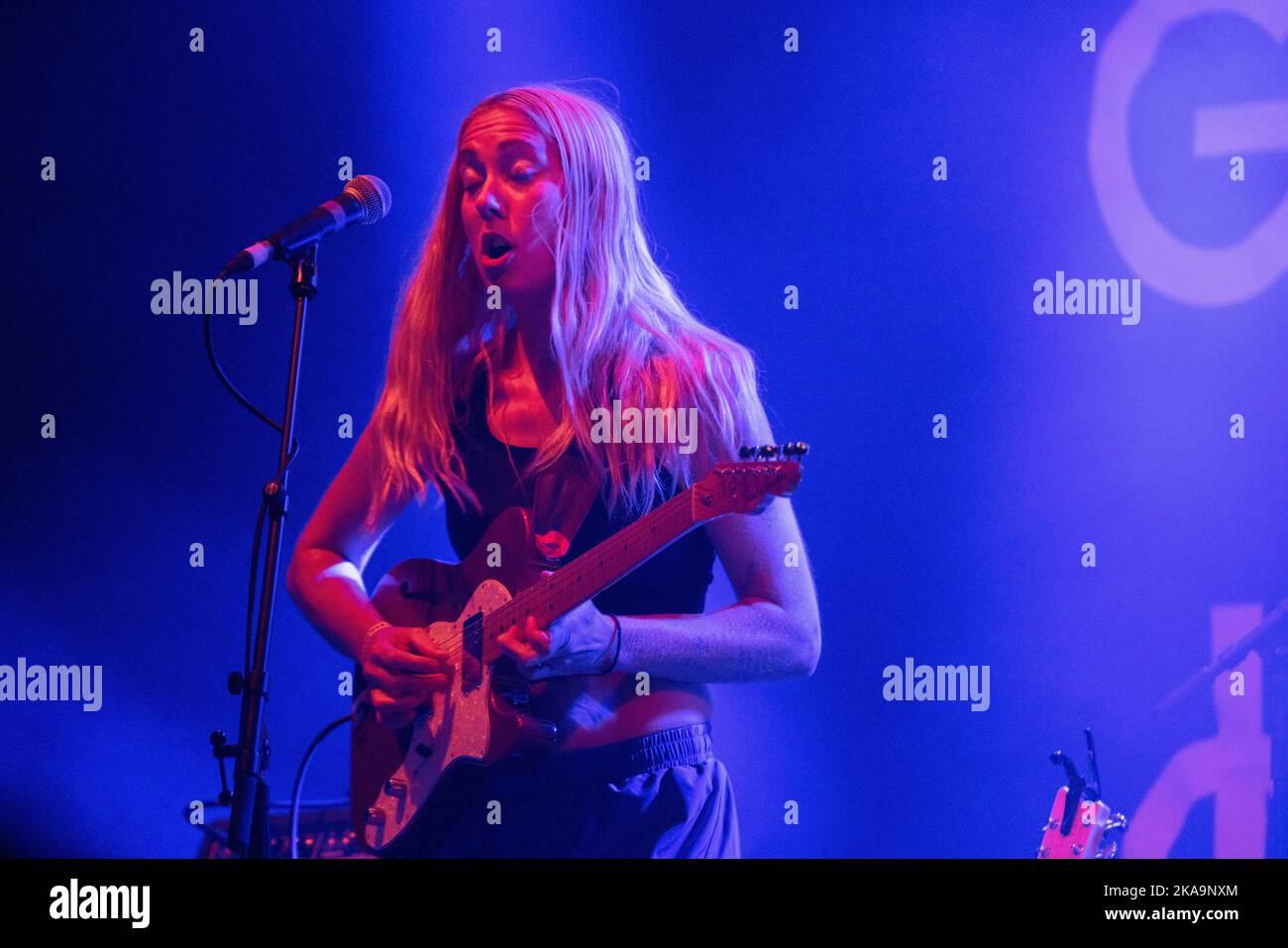 TORRES, CONCERTO: Torres (Mackenzie Ruth Scott) suona il Walled Garden Stage al Green Man Festival in Galles, Regno Unito, agosto 2022. Figura: Rob Watkins Foto Stock