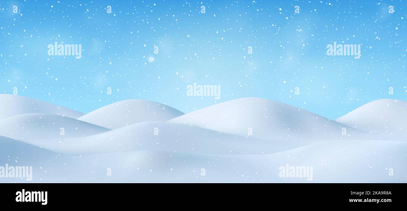 3D sfondo naturale di Natale d'inverno Illustrazione Vettoriale