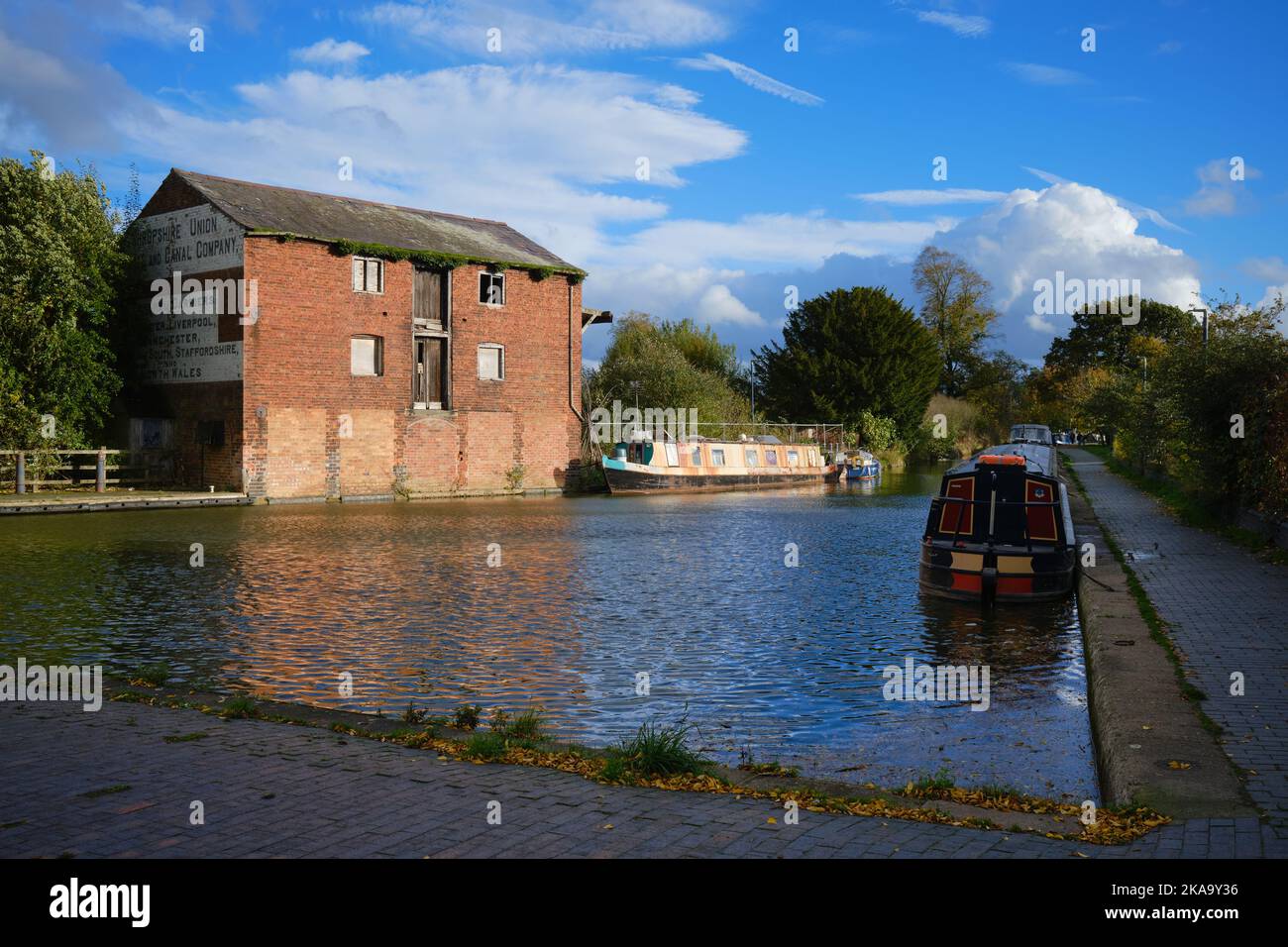 Canale di Llangollen a Ellesmere, Shropshire Foto Stock