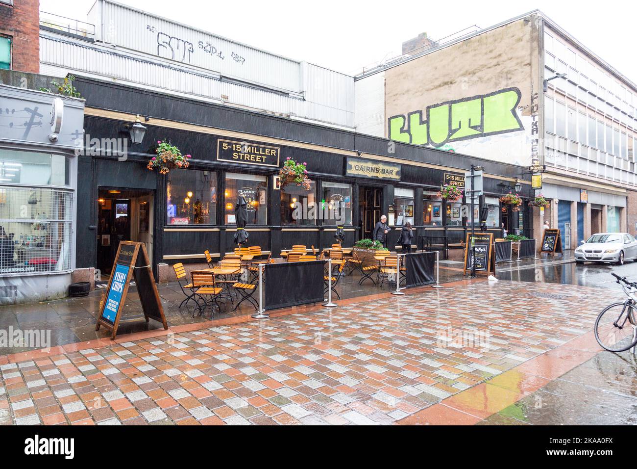 Cairn's Bar 5-15 Miller Street, Glasgow, Scozia, Glasgow, Regno Unito. Foto Stock