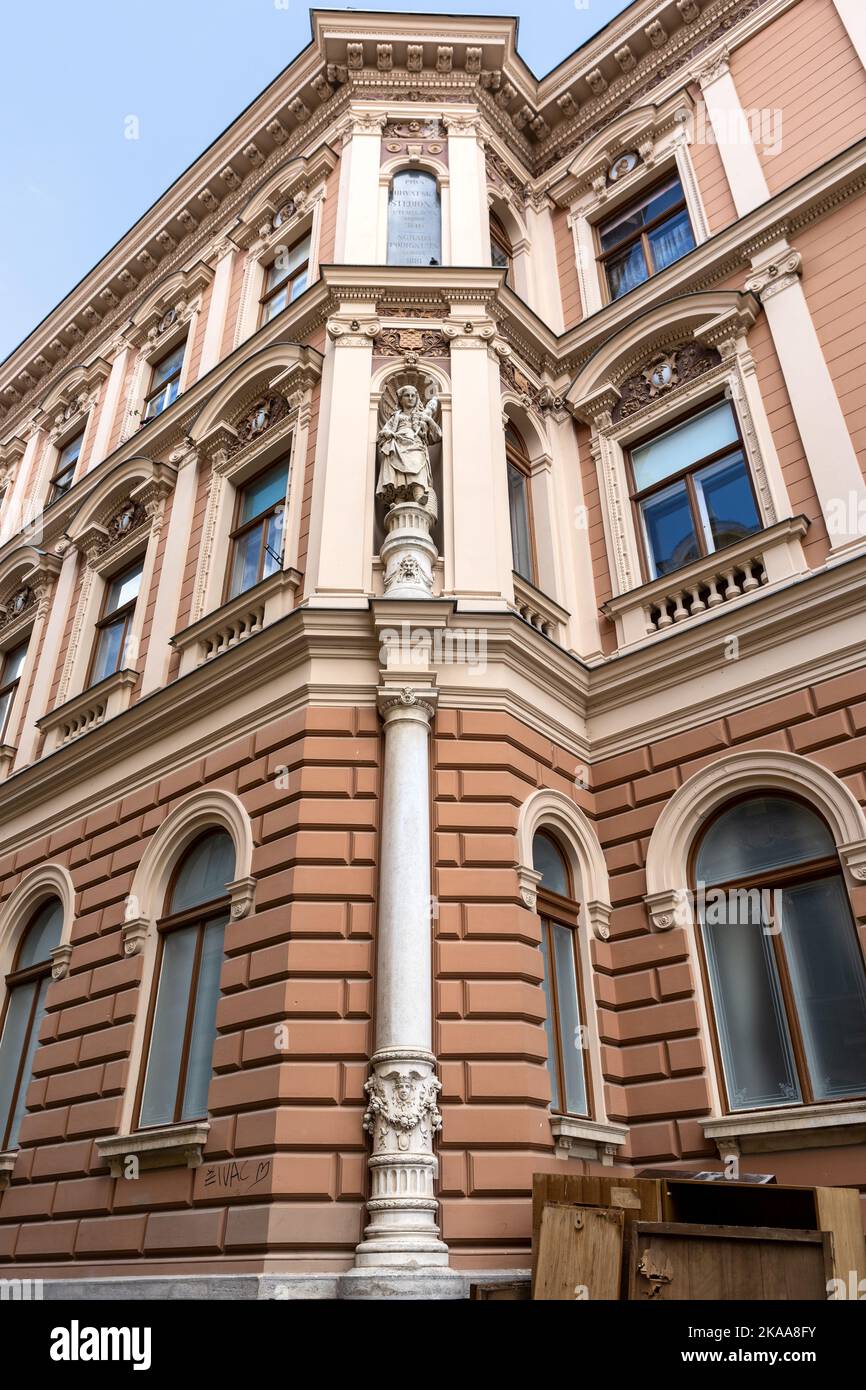 Edificio neo-barocco, bassa città Radiceva ulica, Zagabria, Croazia Foto Stock