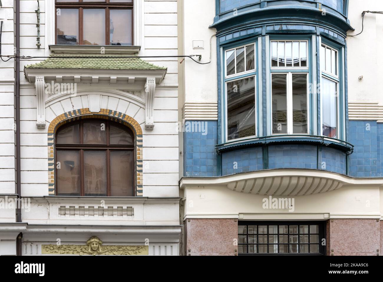 Art Nouveau, edificio, Miklošičeva cesta, Lubiana, Slovenia Foto Stock