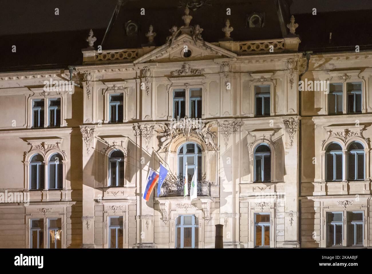 Edificio governativo, Republika Slovenija Upravna enota Ljubljana, Ljubljana, Slovenia Foto Stock