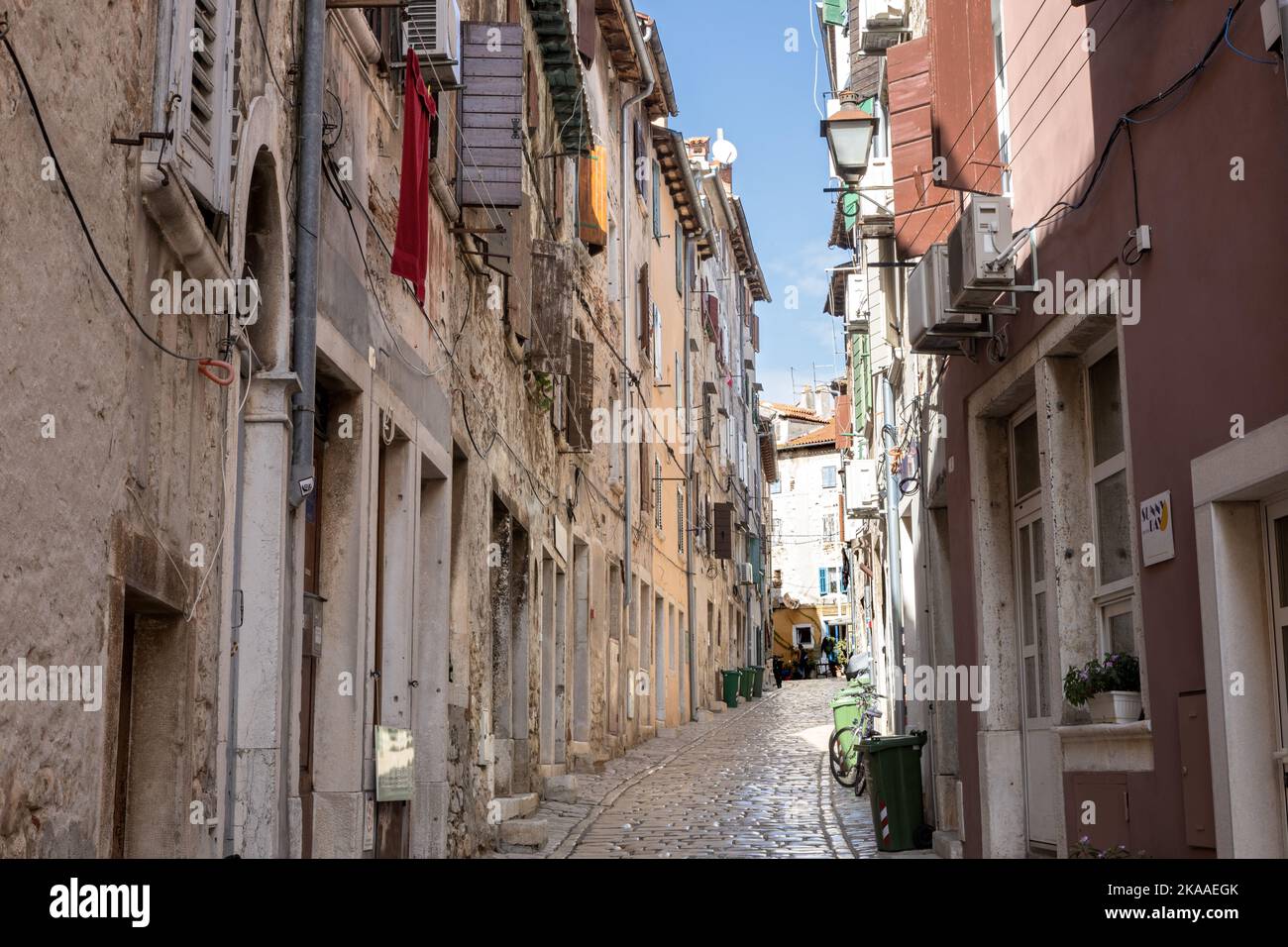 Via Augusta Ferrija, Rovigno, Croazia Foto Stock
