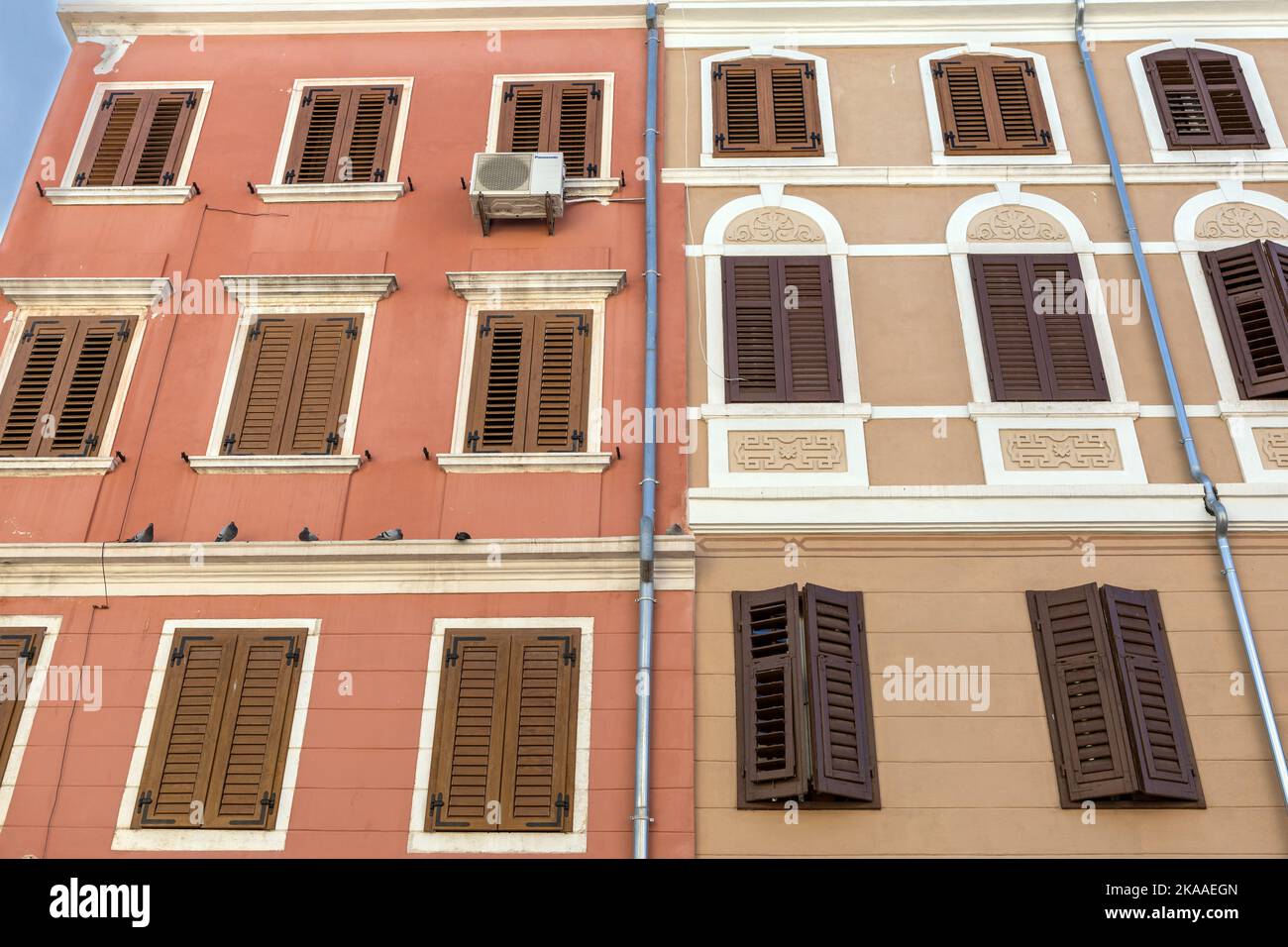Case, Via Pietro Ive, Rovigno, Croazia Foto Stock