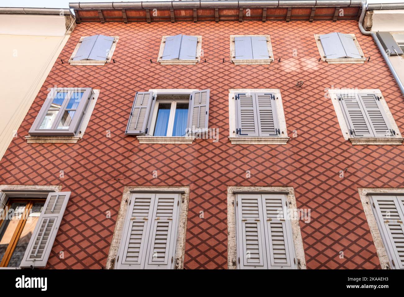 Casa, via Carera, Rovigno, Croazia Foto Stock
