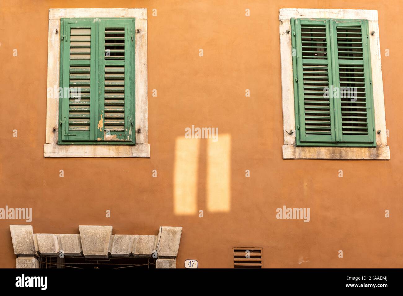 Casa, via Carera, Rovigno, Croazia Foto Stock