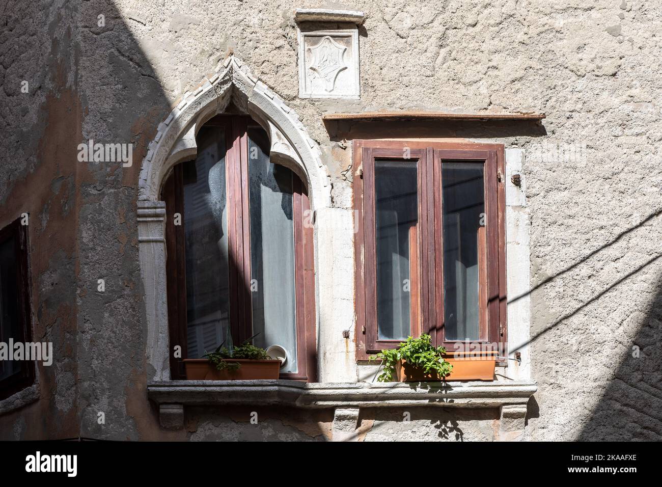 Edificio Gotico-Veneziano, edificio gotico veneziano, Pirano, Slovenia Foto Stock