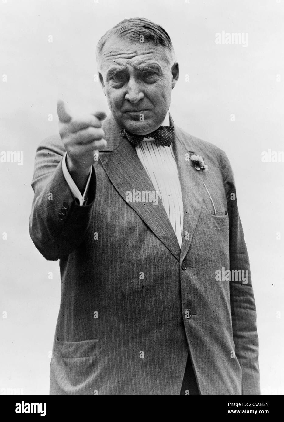 Il presidente DEGLI STATI UNITI Warren Harding camapigning in 1920 Foto Stock