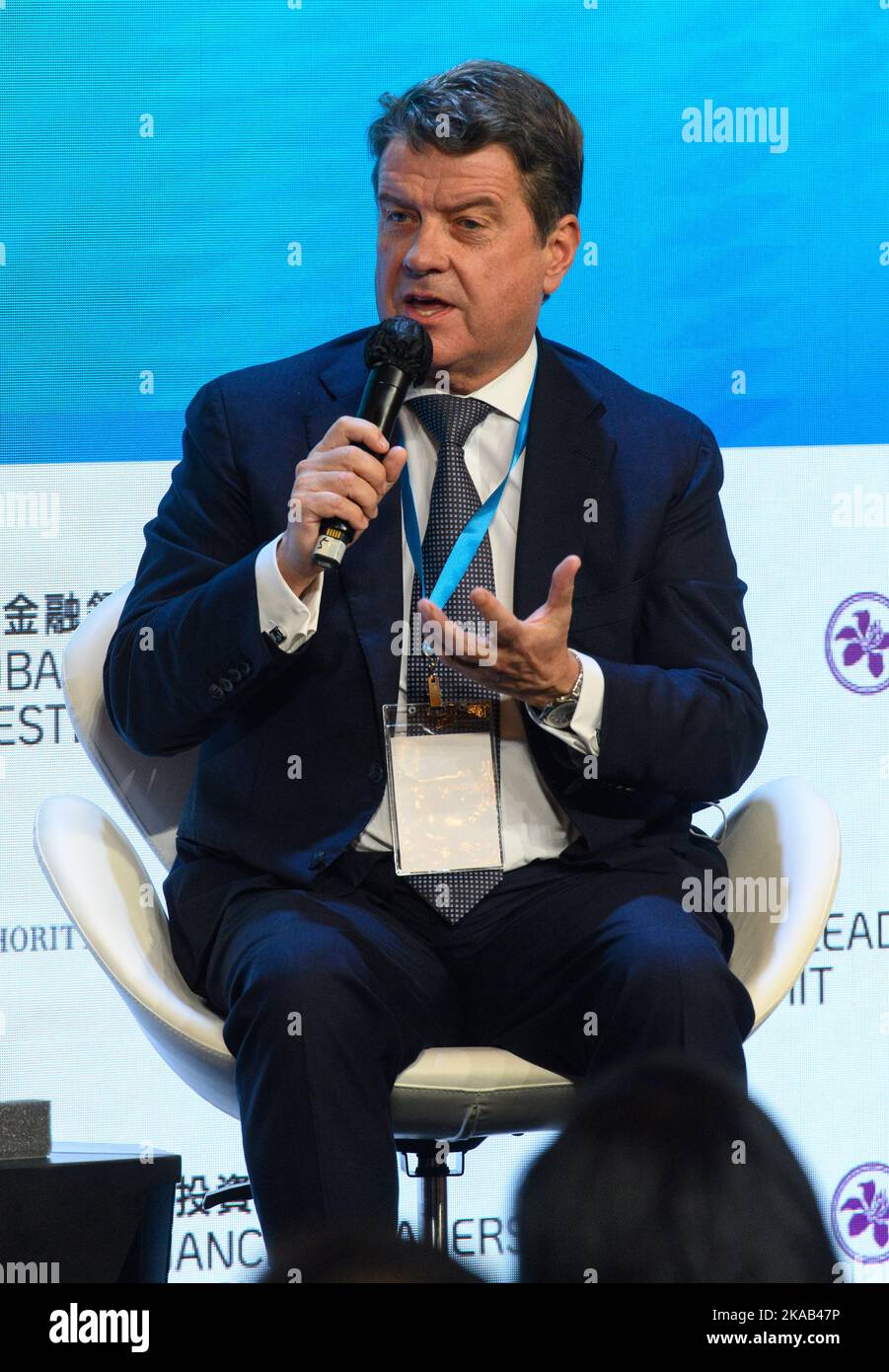 2 novembre 2022, Hong Kong, Hong Kong SAR, Cina: Global Financial Leaders' Investment Summit: Navigare attraverso l'incertezza.COLM KELLEHER Gruppo UBS AB Presidente (Credit Image: © Jayne Russell/ZUMA Press Wire) Foto Stock