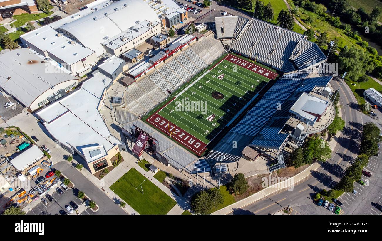 Washington-Grizzly Stadium, University of Montana, UMT, Missoula, Montana Foto Stock