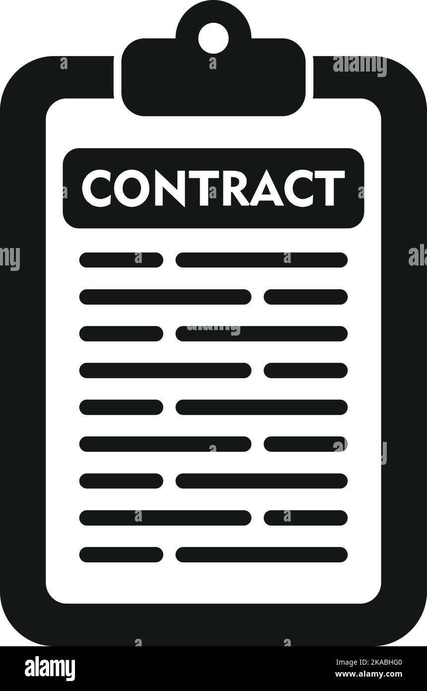 Icona di aiuto contratto vettore semplice. Servizio di ufficio. Lavora online Illustrazione Vettoriale