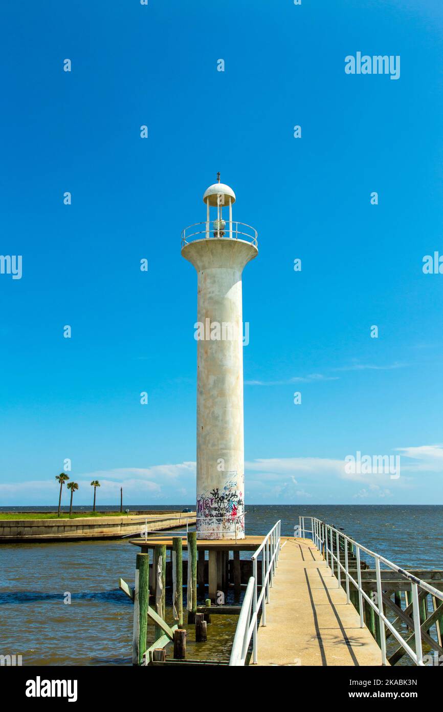 Biloxi Lighthouse in Mississippi, Stati Uniti d'America. Foto Stock