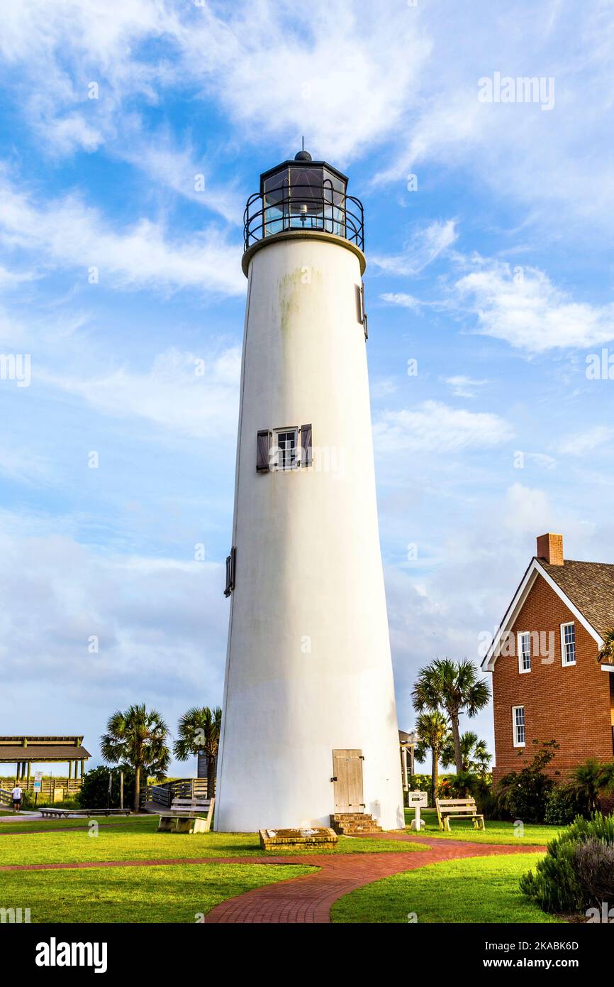 Faro sul Golfo del Messico a Eastpoint Foto Stock