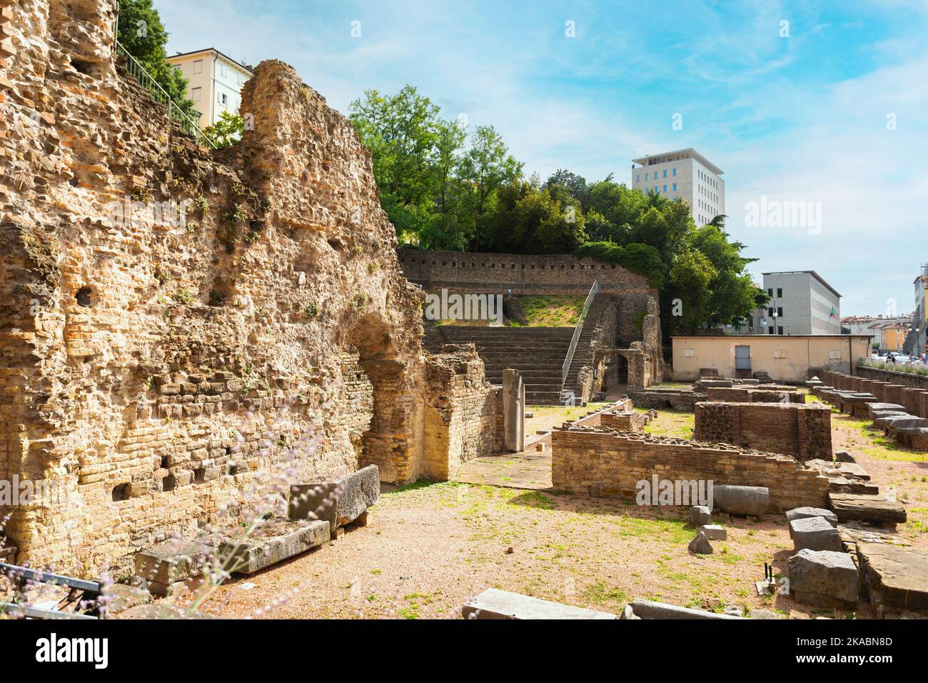 Il Teatro Romano di Trieste. Foto Stock