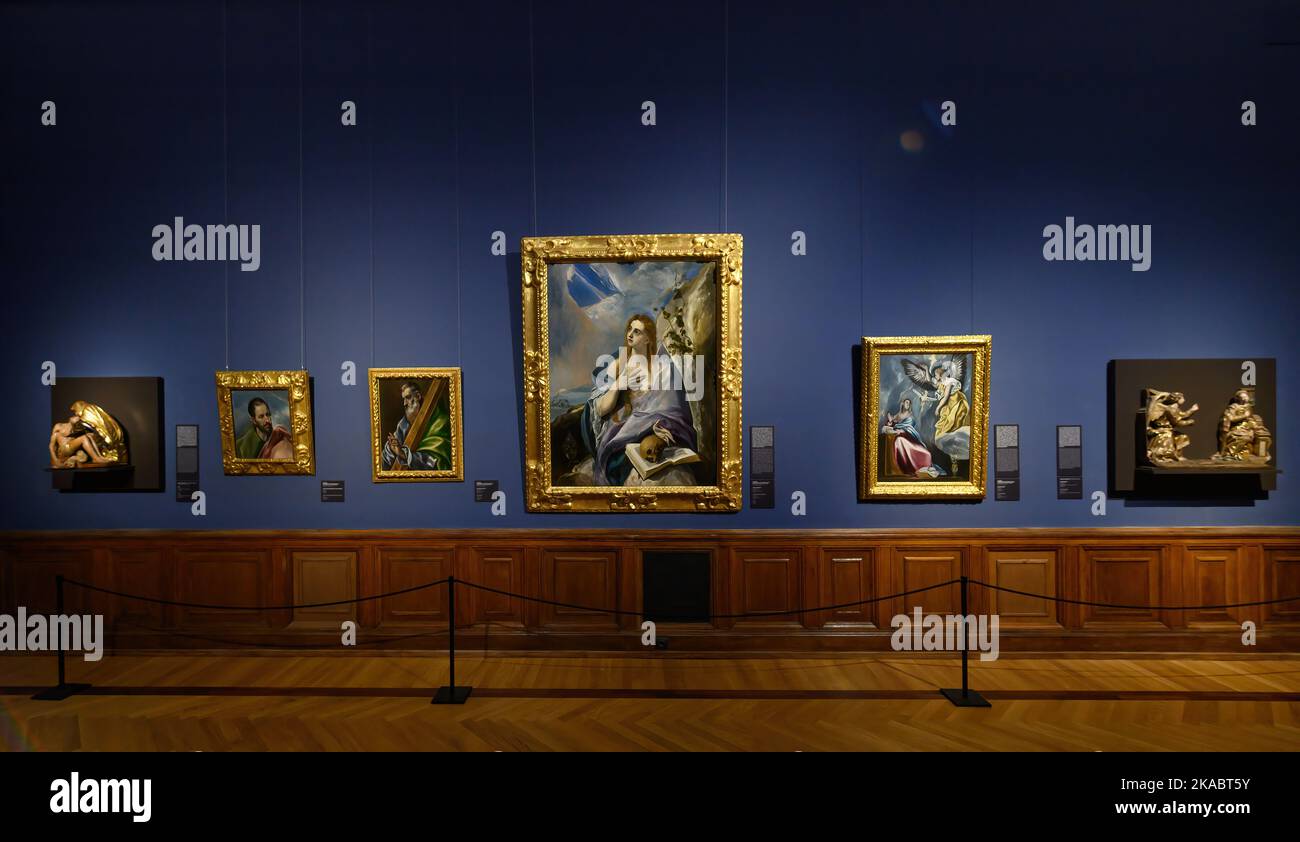 Budapest, Ungheria. All'interno del Museo di Belle Arti, splendidi dipinti e sculture Foto Stock