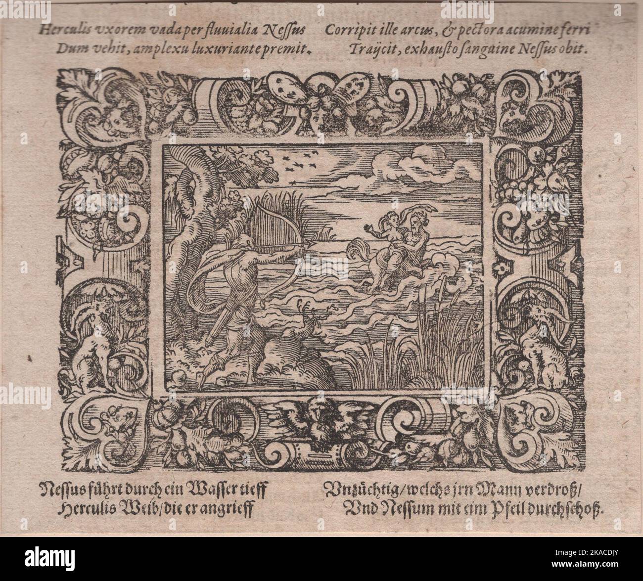 Originale Ovidio - Metamorphoses illustrazione 16th ° secolo Foto Stock