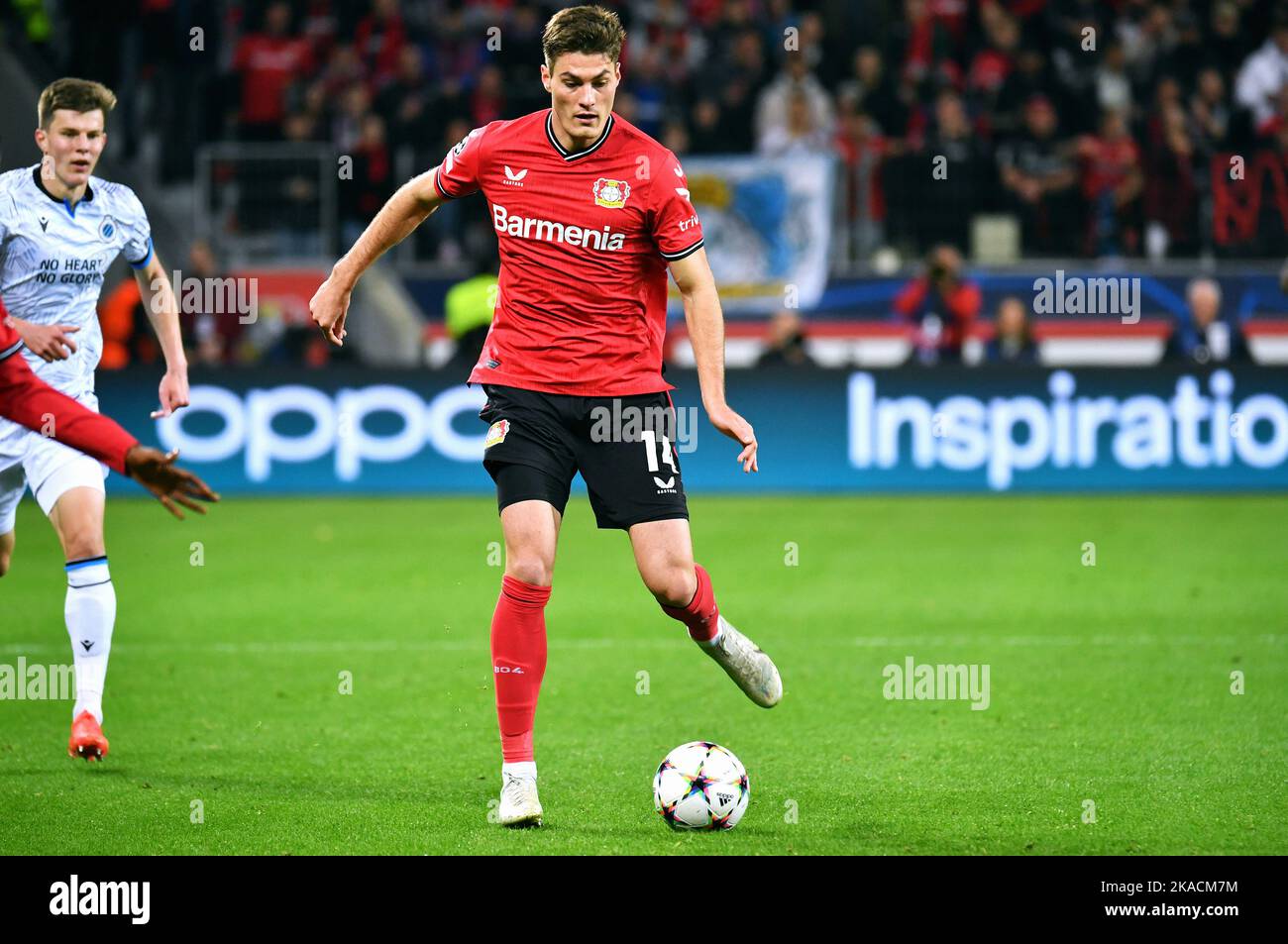 Champions League, BayArena Leverkusen; Bayer Leverkusen vs Club Brügge; Patrik Schick Foto Stock