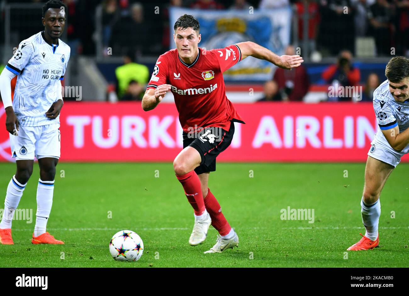 Champions League, BayArena Leverkusen; Bayer Leverkusen vs Club Brügge; Patrik Schick Foto Stock