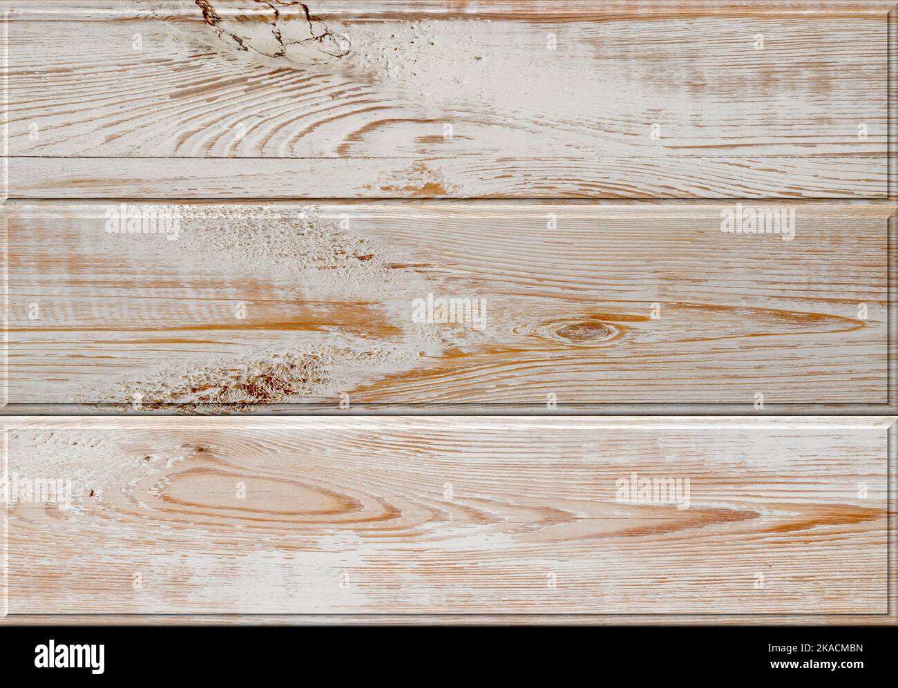 tavole di pino, tessitura di legno naturale vecchio ombreggiato bianco in uno stile rustico da vicino, carta da parati, sfondo per disegni grafici, posa piatta, fresato Foto Stock