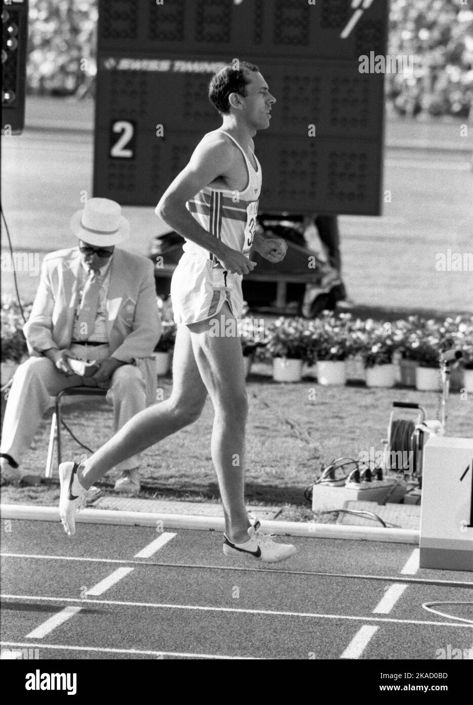 OLYMPIC SUMMERGAMES A LOS ANGELES USA 1984STEVE OVETT corridore britannico a media distanza Foto Stock