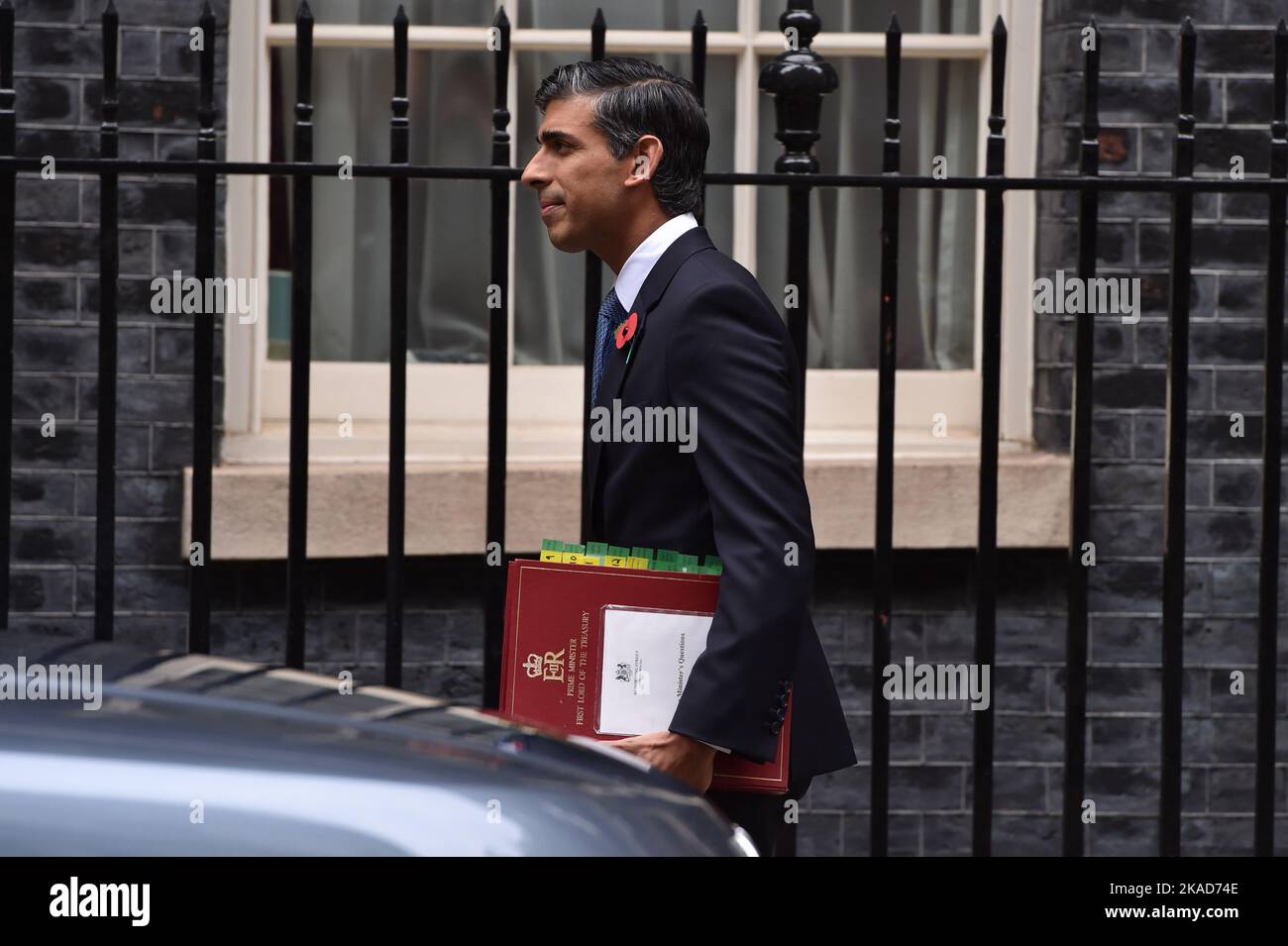 Londra, Inghilterra, Regno Unito. 2nd Nov 2022. PM RISHI SUNAK lascia Downing Street per le domande del primo Ministro. (Credit Image: © Thomas Krych/ZUMA Press Wire) Credit: ZUMA Press, Inc./Alamy Live News Foto Stock