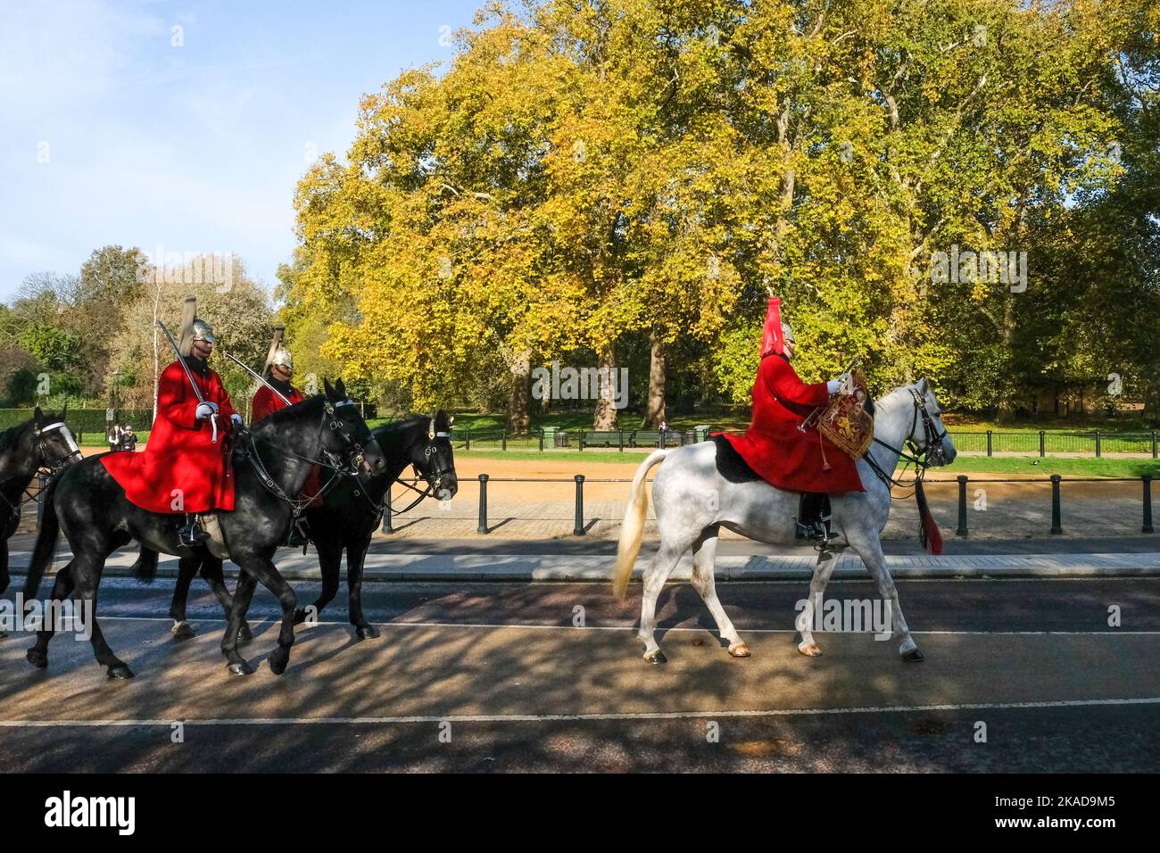 Hyde Park, Londra, Regno Unito. 2nd Nov 2022. Cavalleria domestica a Hyde Park, Londra. Credit: Matthew Chattle/Alamy Live News Foto Stock